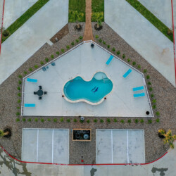 Pool outdoor kitchen cabins hotel tiny house seaside rv resort rv park pool kemah league city webster houston