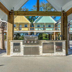 outdoor kitchen cabins hotel tiny house seaside rv resort rv park pool kemah league city webster houston